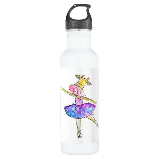 Niedliche Ballerina Kuh Edelstahlflasche (Vorderseite)
