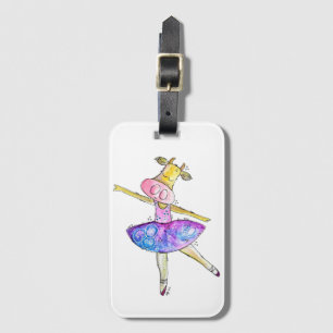 Niedliche Ballerina Kuh Gepäckanhänger