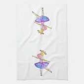 Niedliche Ballerina Kuh Geschirrtuch (Vertikal)