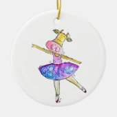 Niedliche Ballerina Kuh Keramik Ornament (Vorne)