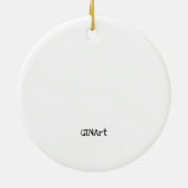 Niedliche Ballerina Kuh Keramik Ornament (Hinten)