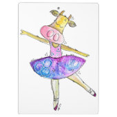 Niedliche Ballerina Kuh Klemmbrett (Rückseite)
