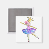 Niedliche Ballerina Kuh Magnet (Vorderseite/Rückseite)