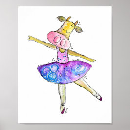 Niedliche Ballerina Kuh Poster