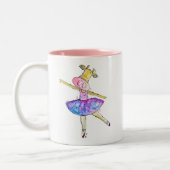 Niedliche Ballerina Kuh Zweifarbige Tasse (Links)