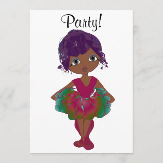 Niedliche Ballerina-Party Einladung