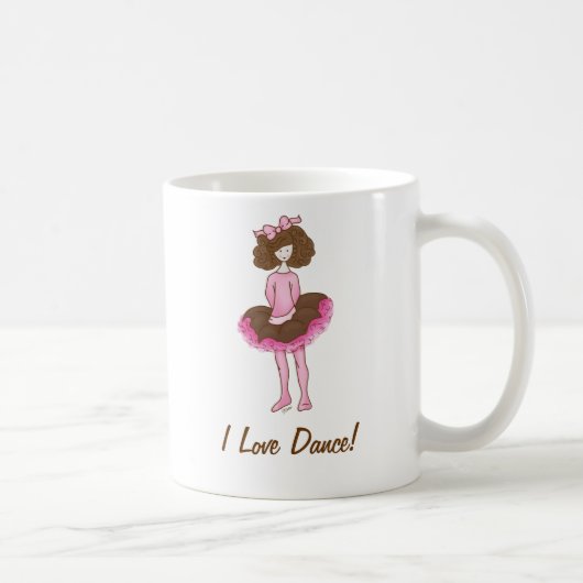 Niedliche Ballerina - rosa Tänzer Kaffeetasse (Rechts)