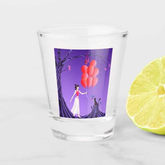 niedliche Ballerina Schnapsglas (Vorderseite)