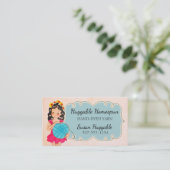 Niedliche Ballerina Strickfaser Visitenkarte (Stehend Vorderseite)