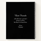 Niedliche Ballerina und Cat Night Sky Notizblock (Rückseite)