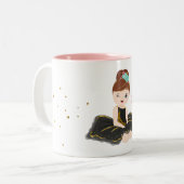Niedliche Ballerina Zweifarbige Tasse (Vorderseite Links)
