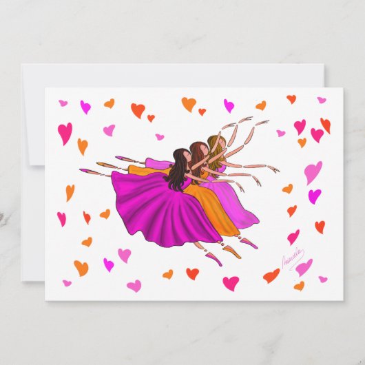 Niedliche Ballerinas Tanzen und Springen (Vorderseite)