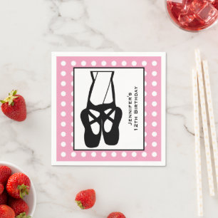 Niedliche Ballet Dancer Beine & Slippers Geburtsta Serviette