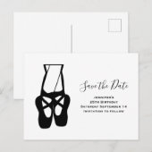 Niedliche Ballet Dancer Beine & Slippers Save the  Einladungspostkarte (Vorne/Hinten)