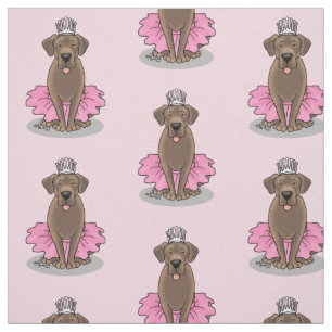 Niedliche Ballet Princess Chocolate Labrador Retri Stoff