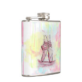 Niedliche Ballet Schuhskizze Wasserfarbe Handgezei Flachmann (Rechts)