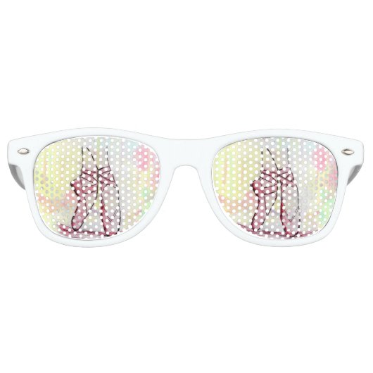 Niedliche Ballet Schuhskizze Wasserfarbe Handgezei Partybrille (Vorderseite)