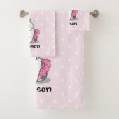 Niedliche Ballettprinzessin Alt-Englisch Sheepdog Badhandtuch Set (Insitu)