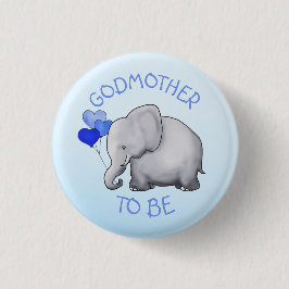 Niedliche Ballon-Elefant-Baby-Dusche Patin-Zu-Ist Button