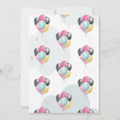 Niedliche Ballons, Sterne, Wolken Einladung (Rückseite)