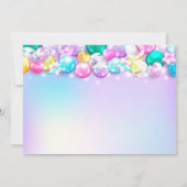 Niedliche Baloons Geburtstagsparty Girl Einladung (Rückseite)