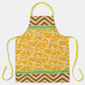 Niedliche Banana Polka Dot und Zickzack Gelb Schürze (Vorderseite)