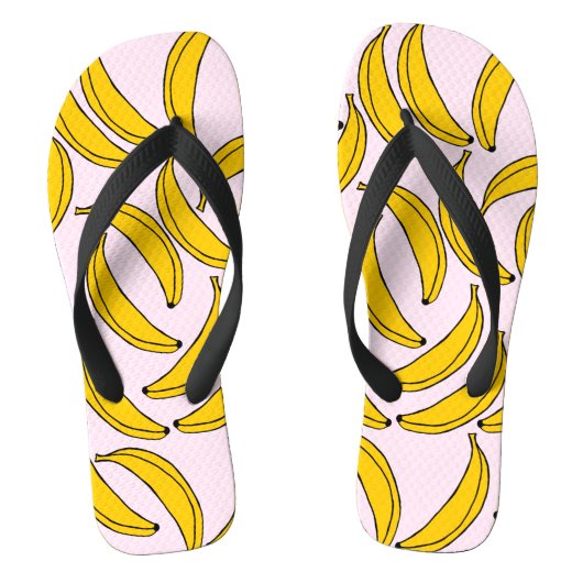Niedliche Bananen Flip Flops Badesandalen (Fußbett)