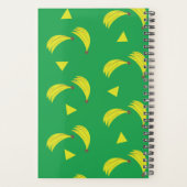 Niedliche Bananen handgezogenes gelbes Muster Planer (Rückseite)
