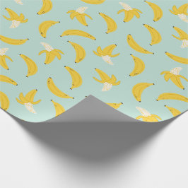 Niedliche Bananen in hellblau Geschenkpapier