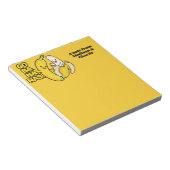 Niedliche Bananen-individuelle Name Notizblock (angewinkelt)