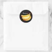 niedliche Bananenfruchtliebhaber Runder Aufkleber (Tasche)