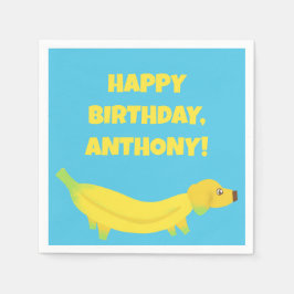 Niedliche Bananenhunde - Kundenspezifisches Party Serviette