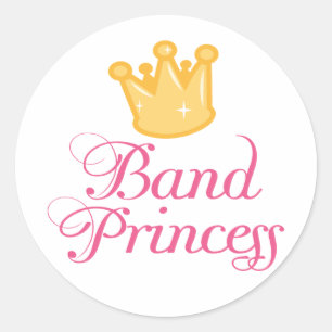 Niedliche Band Princess Music-Geschenk Runder Aufkleber