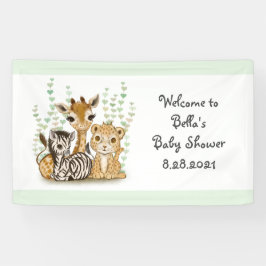 Niedliche Banner Safari Tiere für Baby Shower Part