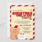 Niedliche Bär- und Hundefreitagsfeier Einladung (Vorderseite)