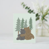 Niedliche Bären am Tag der Waldblank Postkarte (Stehend Vorderseite)
