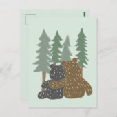 Niedliche Bären am Tag der Waldblank Postkarte (Vorne/Hinten)