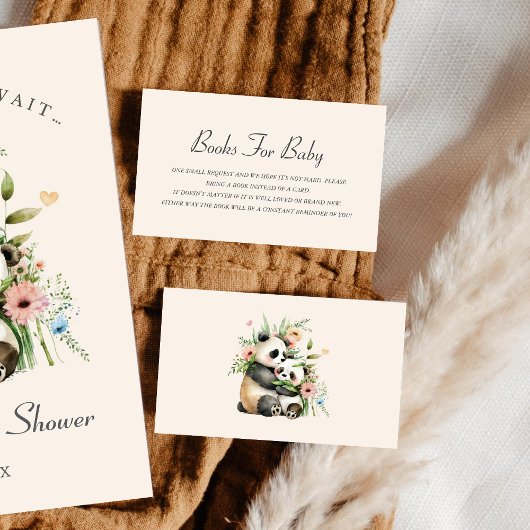 Niedliche Bären Babydusche Buchanforderung Rosa Begleitkarte