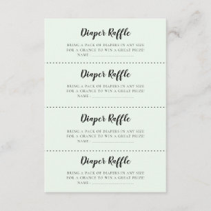 Niedliche Bären Babydusche Windeln Raffelkarte Begleitkarte