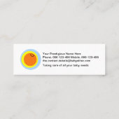 Niedliche Bären Babysitten Mini Visitenkarte (Rückseite)