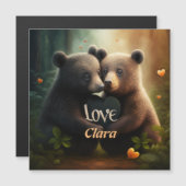 Niedliche Bären, die auf der Postkarte der Liebe u (Vorne/Hinten)