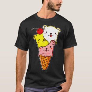 Niedliche Bären Eiscreme T-Shirt