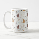 Niedliche Bären im Holzmuster Kaffeetasse (Links)