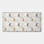 Niedliche Bären im Holzmuster Schreibtischunterlage (Vorderseite)