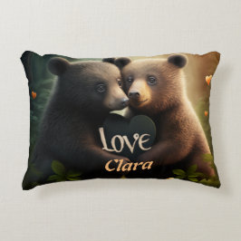 Niedliche Bären in der Liebe Dekokissen