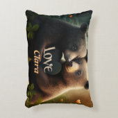 Niedliche Bären in der Liebe Dekokissen (Vorderseite(Vertikal))