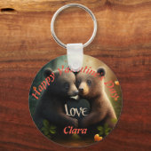 Niedliche Bären in der Liebe Schlüsselanhänger (Vorderseite)