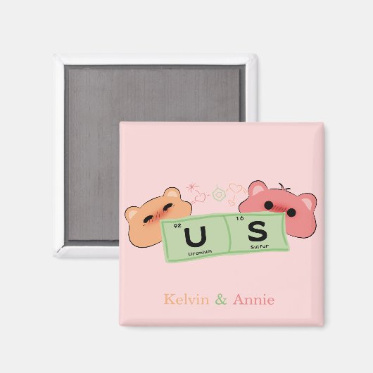 Niedliche Bären in Liebe Magnet (Vorderseite/Rückseite)