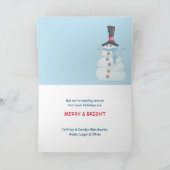 Niedliche Bären in Sleigh Weihnachtskarte Karte (Innenseite)