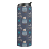 NIEDLICHE BÄREN IN SWEATERS HELLO WINTER THERMOSBECHER (Nach links gedreht)